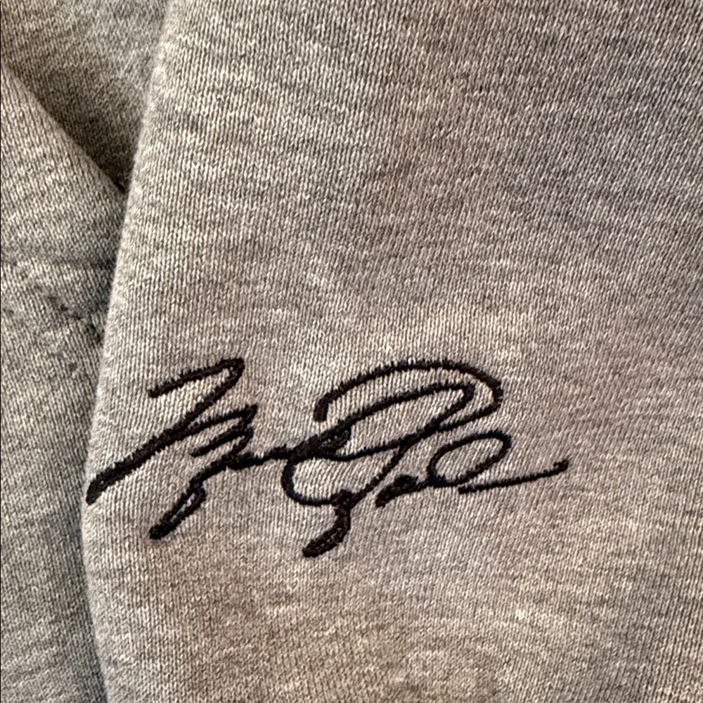 Air Jordan Heavy Gray Fleece Jumpman Hoodie Sweatshirt Embroidered Signature XL - Picture 5 of 12